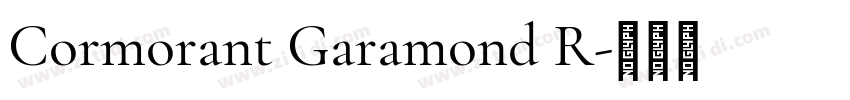 Cormorant Garamond R字体转换